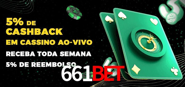 Promoções do cassino ao Vivo 661bet